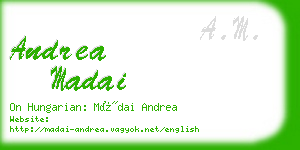 andrea madai business card